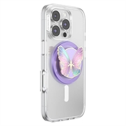 PopSockets Round MagSafe PopGrip Supporto e impugnatura espandibili - Prisma a farfalla smaltato