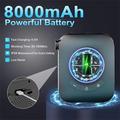 Doccia da campeggio portatile con display LCD intelligente e 5 impostazioni di pressione - 8000mAh