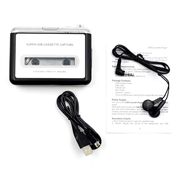 Convertitore Audio Portatile da Cassetta a mp3 - Argento / Nero