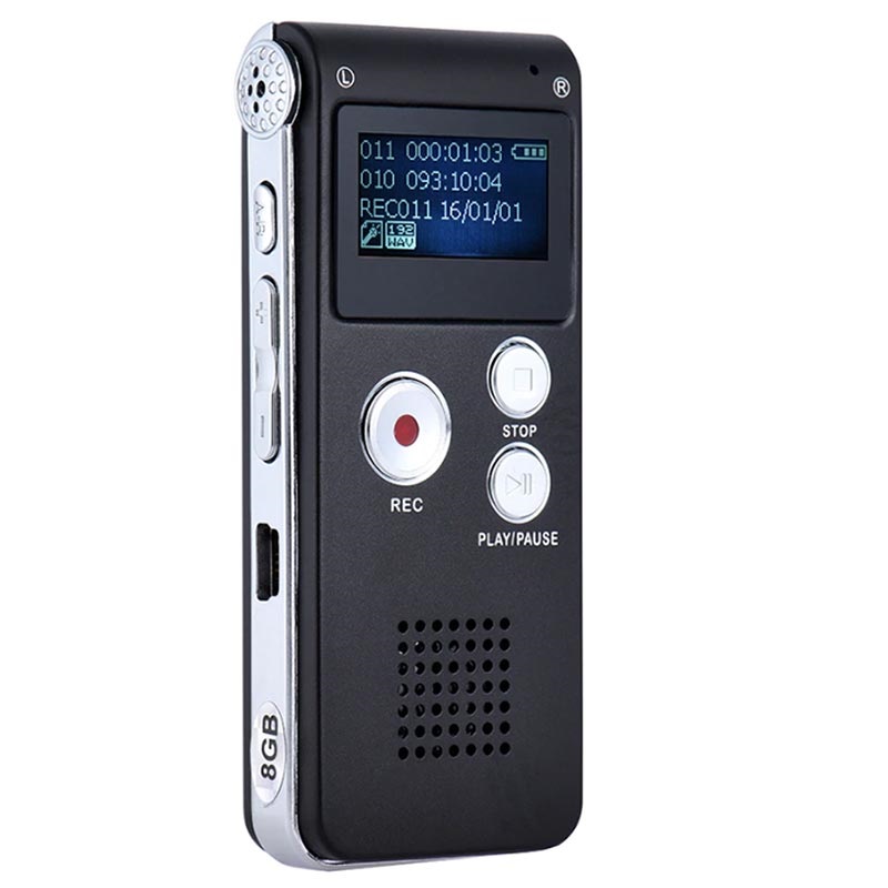 16 GB Cavis Penna Registratore Vocale Digitale Portatile Professionale con Audio Attivato Registrazione del Dittafono Registrazione Intelligente Braccialetto Orologio MP3 Player USB