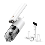 Aspirapolvere portatile rotante con doppia luce LED - Bianco