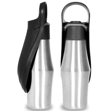 Borraccia portatile per cani in acciaio inox - 750ml - nero
