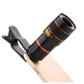 Obiettivo per Fotocamera con Telescopio Zoom Portatile - 8x - Nero