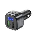 Trasmettitore FM Powerstar T18 con caricatore da auto 2x USB - QC3.0, 18W - Nero