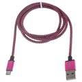 Cavo di Qualità da USB 2.0 a MicroUSB - 3m - Rosa Neon