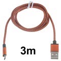 Cavo di Qualità da USB 2.0 a MicroUSB - 3m - Arancione