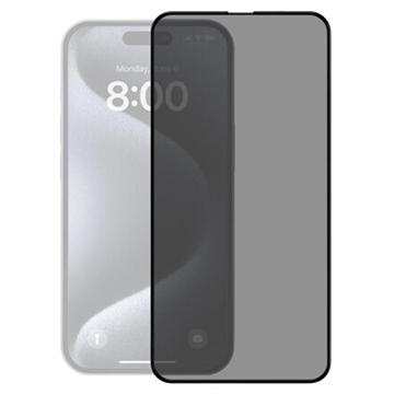Protezione dello schermo in vetro temperato iPhone 17 Pro Prio 3D Anti-Spy - 9H - Bordo nero
