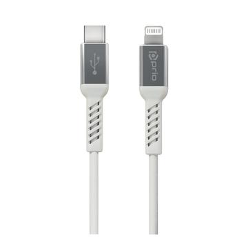 Cavo da USB-C a Lightning con certificazione MFi Prio Charge & Sync - 1,2 m - Bianco