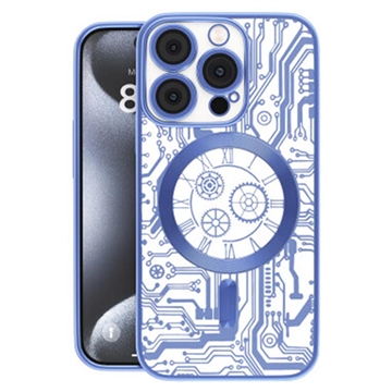 Custodia Prio Elegant Mag per iPhone 16 Plus con protezione dell\'obiettivo della fotocamera - Blu