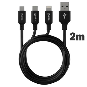 Dux Ducis K-ONE microUSB, Lightning, USB-C Cable - 2.4A, 1.2m