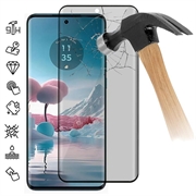 Proteggi Schermo in Vetro Temperato a Copertura Totale Privacy per Motorola Edge 40 Neo - Bordo Nero