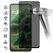 Proteggi Schermo in Vetro Temperato a Copertura Totale Privacy per Motorola Moto G35 - Bordo Nero