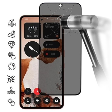 Salvaschermo in Vetro Temperato a Copertura Totale Privacy per Nothing CMF Phone 2 Pro - Bordo Nero