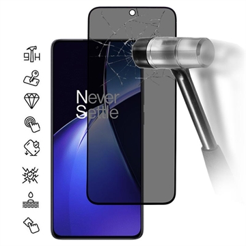 Proteggi Schermo in Vetro Temperato a Copertura Totale Privacy per OnePlus Nord CE5 - Bordo Nero