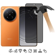 Proteggi Schermo in Vetro Temperato a Copertura Totale Privacy per Oppo Find N6 - Bordo Nero