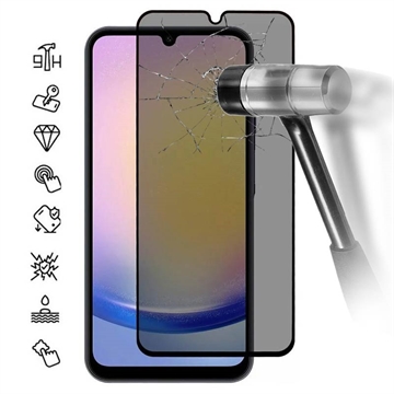 Salvaschermo in Vetro Temperato a Copertura Totale Privacy per Samsung Galaxy A26 - Bordo Nero