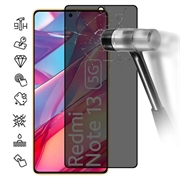Salvaschermo in Vetro Temperato a Copertura Totale Privacy per Xiaomi Redmi Note 13 - Bordo Nero