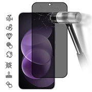 Proteggi Schermo in Vetro Temperato a Copertura Totale Privacy per Xiaomi Redmi Note 17 Pro - Bordo Nero