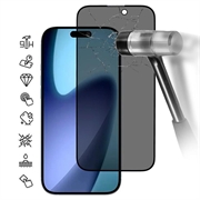 Proteggi Schermo in Vetro Temperato a Copertura Totale Privacy per iPhone 17 - Bordo Nero