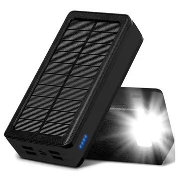 Power Bank / Batteria Solare Rresistente Agli Spruzzi - 20000mAh - Verde