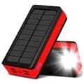 Power Bank / Batteria Solare Rresistente Agli Spruzzi - 20000mAh - Verde