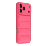 Custodia in TPU antiurto per giubbotto imbottito per iPhone 17 Pro Max - Rosa caldo