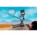 Puluz PU1056B Supporto per telecamera retrovisore in alluminio per moto - Nero