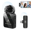Microfono lavalier wireless a clip Puluz PU646B con ricevitore Type-C - Nero