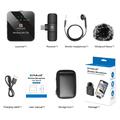 Microfono lavalier wireless a clip Puluz PU646B con ricevitore Type-C - Nero