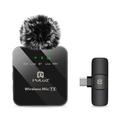 Microfono lavalier wireless a clip Puluz PU646B con ricevitore Type-C - Nero