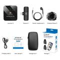 Microfono lavalier wireless doppio Puluz PU647B con ricevitore Lightning - 2 pezzi - Nero