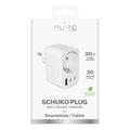 Caricabatterie Puro 30W Erogazione di potenza e presa Schuko - Bianco