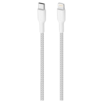 Cavo USB-C / Lightning ultraresistente in tessuto Puro - 2 m, 20 W - Bianco