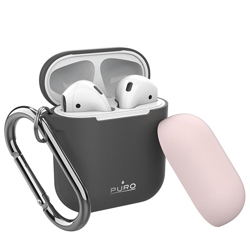 Custodia in AirPods / AirPods 2 Puro Icon con Moschettone per AirPods