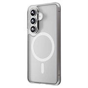 Custodia ibrida Samsung Galaxy S26+ Puro Lite Mag - Bianca / Trasparente