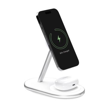 Stazione di ricarica wireless Puro Mag Station 2-in-1 - Bianco