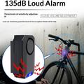 Allarme per biciclette con telecomando Q100 e luce di segnalazione RGB - 135dB