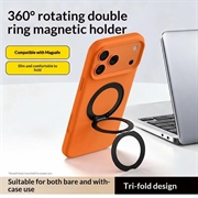 Supporto magnetico ad anello pieghevole ultrasottile Q11 - Nero