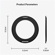 Supporto magnetico ad anello pieghevole ultrasottile Q11 - Nero