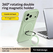 Supporto magnetico ad anello pieghevole ultrasottile Q11 - Verde