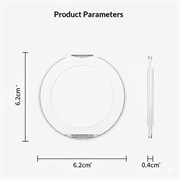 Supporto magnetico ad anello pieghevole ultrasottile Q11 - Bianco