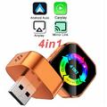 Adattatore wireless 4 in 1 Q1A per CarPlay/Android Auto con AirPlay e Mirror Link - Arancione / Colorato