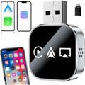 Q1AS Adattatore wireless CarPlay e Android Auto 3 in 1 con AirPlay - argento / nero