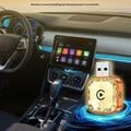 Adattatore wireless 4 in 1 Q1AS Diamond Cut per Android Auto e CarPlay - Oro / Arancione
