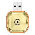 Adattatore wireless 4 in 1 Q1AS Diamond Cut per Android Auto e CarPlay - Oro / Arancione