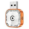 Adattatore wireless 4 in 1 Q1AS Diamond Cut per Android Auto e CarPlay - Argento / Arancione