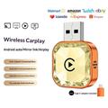 Adattatore wireless 4 in 1 Q1AS Diamond Cut per Android Auto e CarPlay - Argento / Arancione