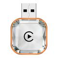 Adattatore wireless 4 in 1 Q1AS Diamond Cut per Android Auto e CarPlay - Argento / Arancione