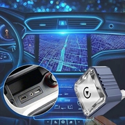 Adattatore wireless 4 in 1 Q1BVS a forma di diamante per CarPlay/Android Auto - Zaffiro / Argento