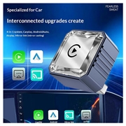 Adattatore wireless 4 in 1 Q1BVS a forma di diamante per CarPlay/Android Auto - Zaffiro / Argento